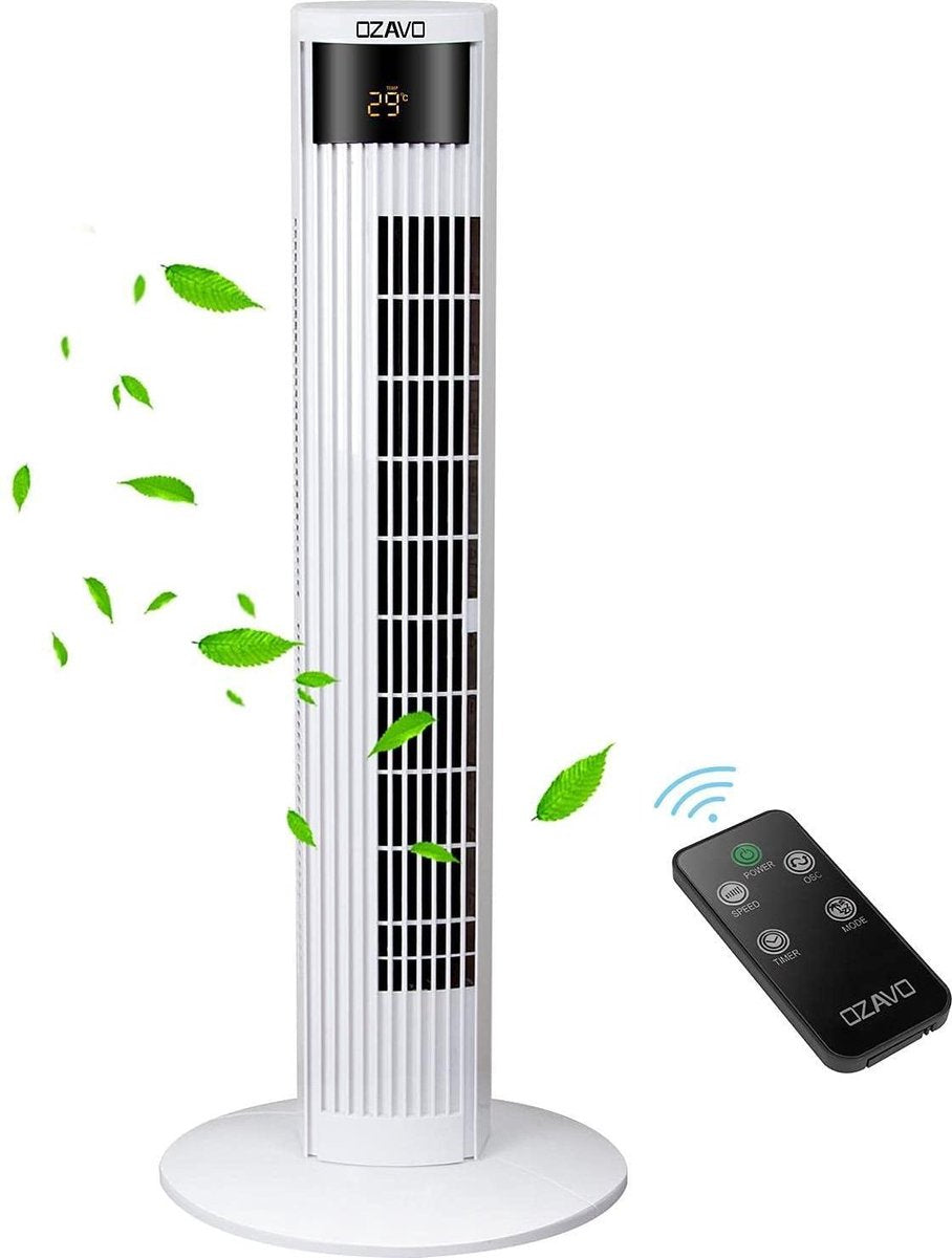 Trinitymax Tower Fan - XL Ventilator - 2021 model - Geluidloos - Super fan - Mobiele airconditioning