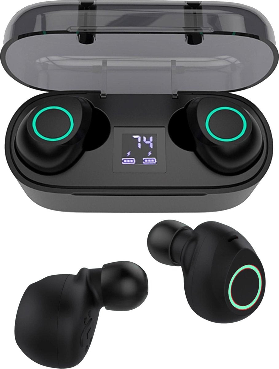 Draadloze Oordopjes - Volledig Draadloze Oordopjes Oortjes - Oordopjes Draadloos met Oplaadcase - Draadloze Oordopjes Bluetooth Oordopjes - Draadloze Oordopjes Oortjes geschikt voor Apple iPhone en Samsung Galaxy en Huawei