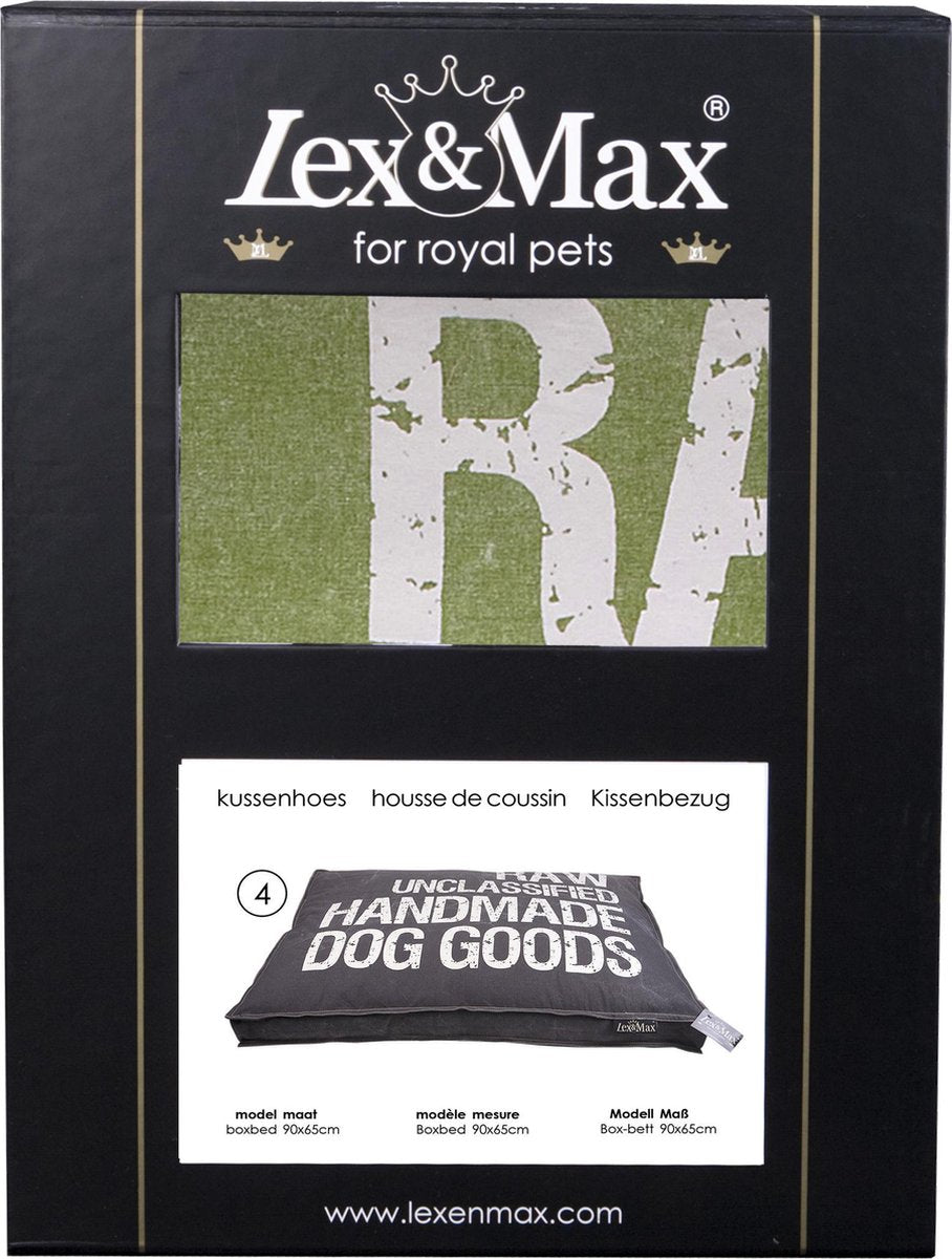 Lex & max unclassified losse hoes voor hondenkussen boxbed  90x65x9cm groen