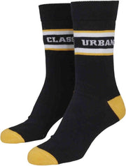 Urban Classics Sokken -39/42- Logo Stripe Sport 2-Pack Zwart/Wit