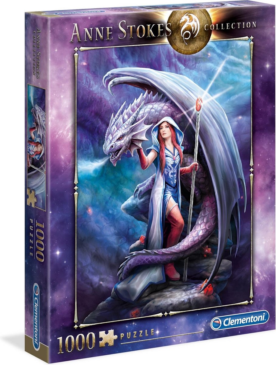 Clementoni - Anne Stokes Puzzel Collectie - Dragon Mage - 1000 Stukjes