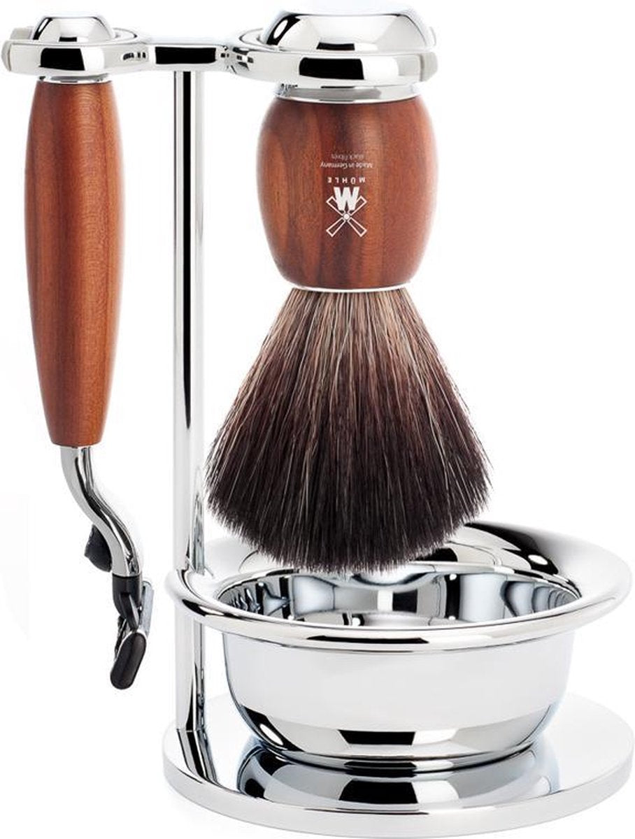 Muhle scheerset Vivo S2H331SM3 - Synthetisch - Mach3 - Pruimen