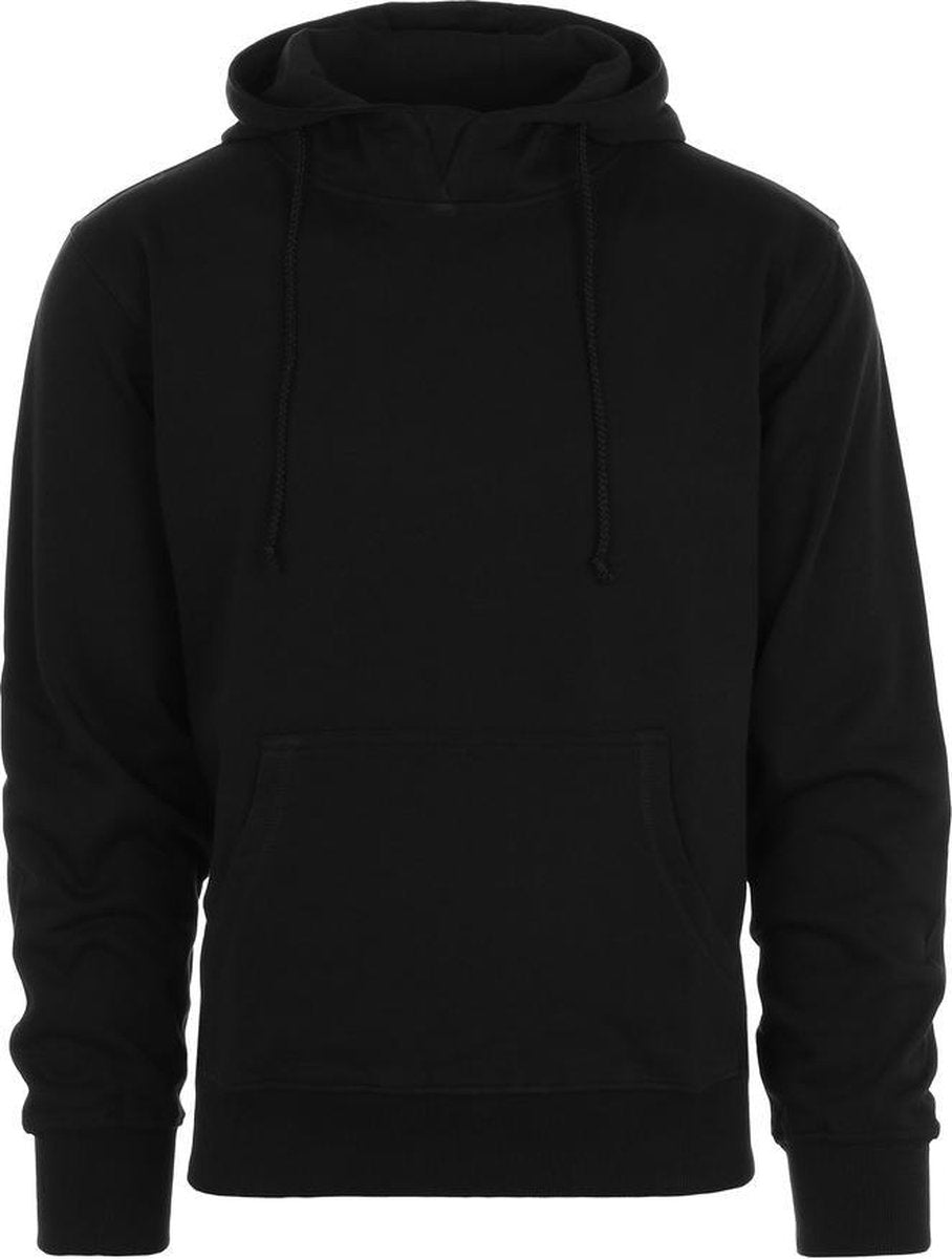 Hooded sweater zonder rits zwart