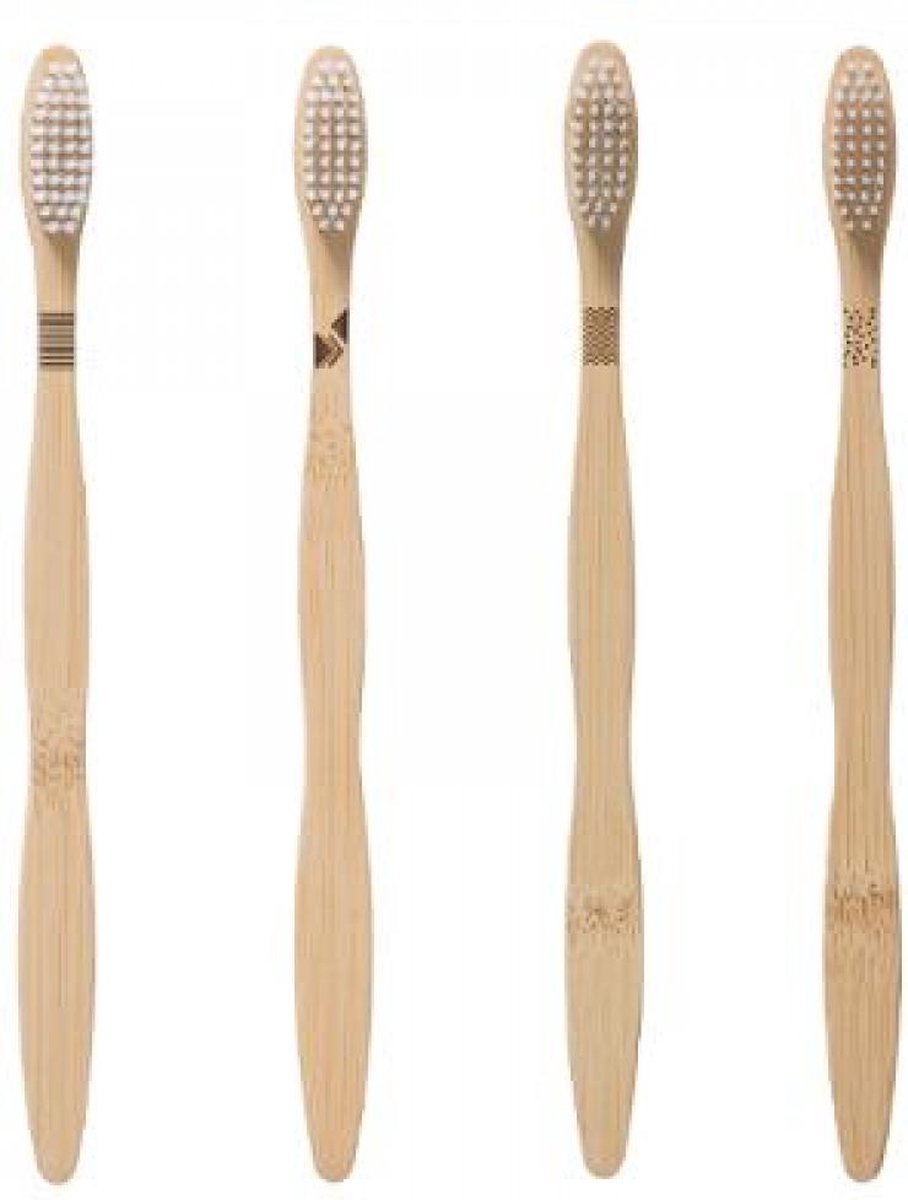 Bamboe Tandenborstel set van 4 stuks -  5Five
