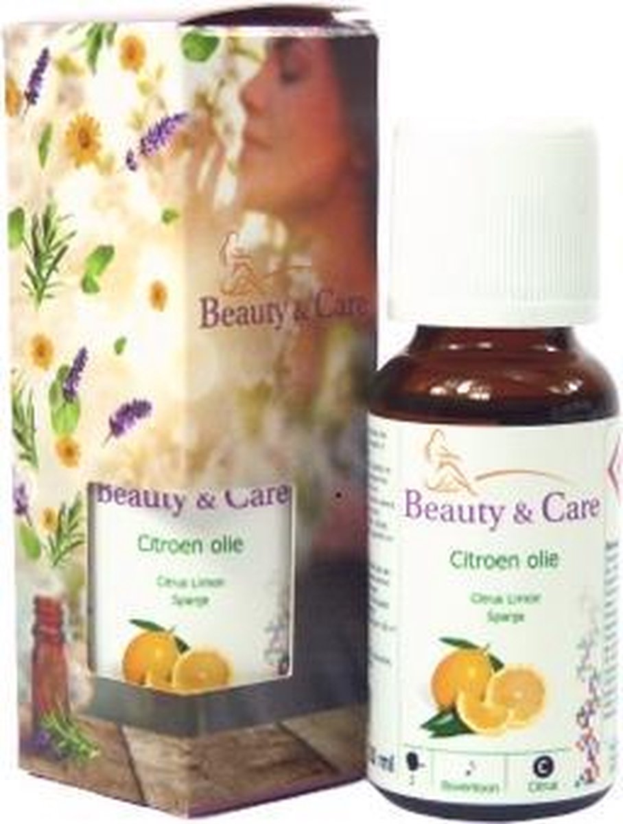 Beauty & Care - Citroen olie - 20 ml - Etherische olie  - Natuurlijk - geschikt voor Aroma diffuser