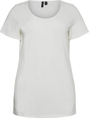 VERO MODA CURVE VMPAXI SS SOFT U-NECK Dames T-shirt - Maat 42