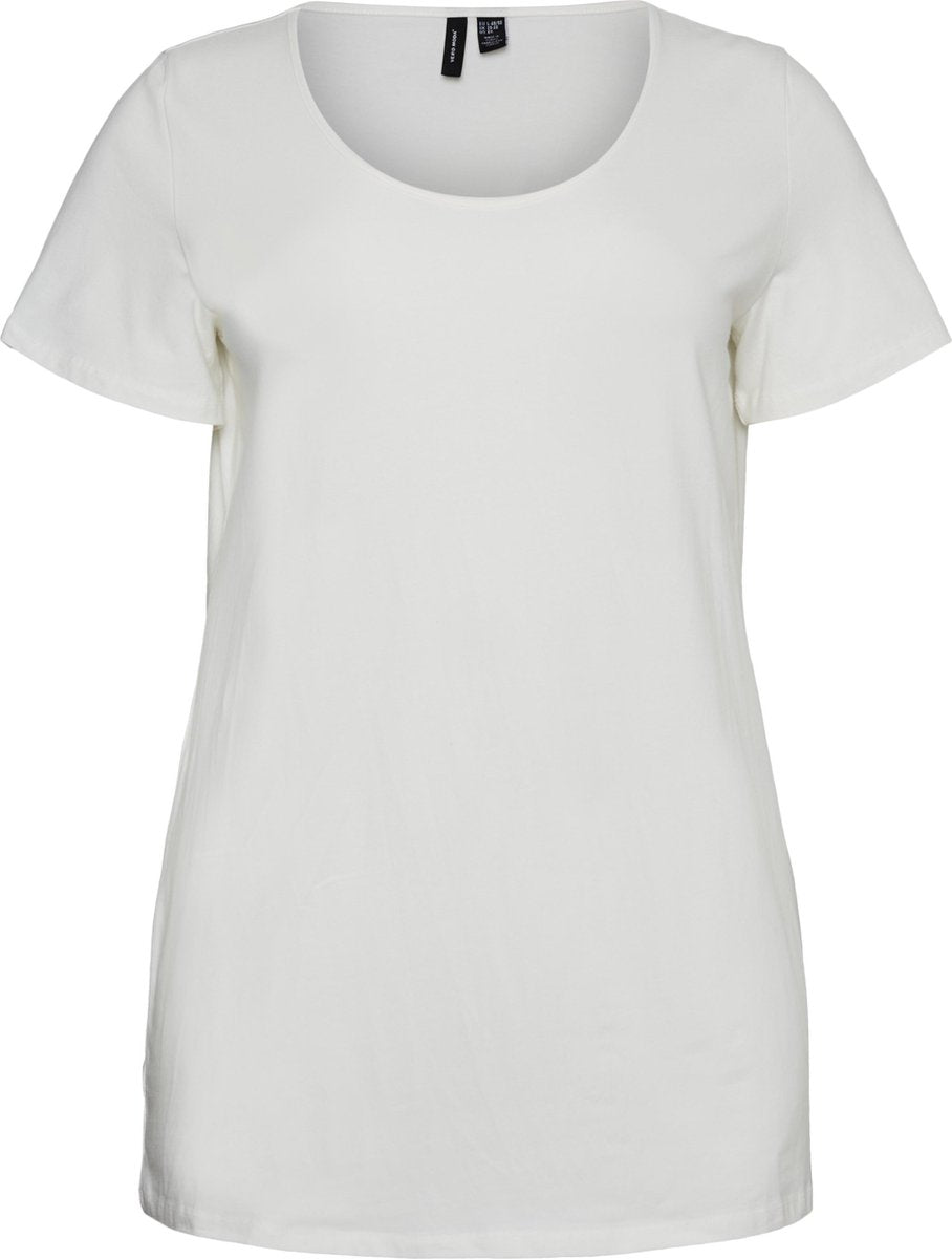 VERO MODA CURVE VMPAXI SS SOFT U-NECK Dames T-shirt - Maat 42