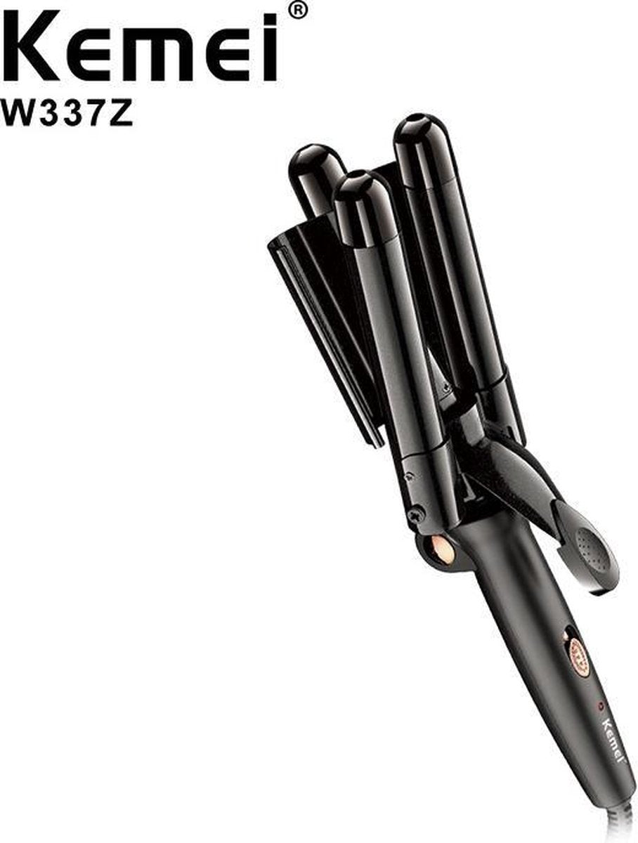 Kemei Professional - KM- W337Z - Golvenkrultang - Inklapbaar - Zwart