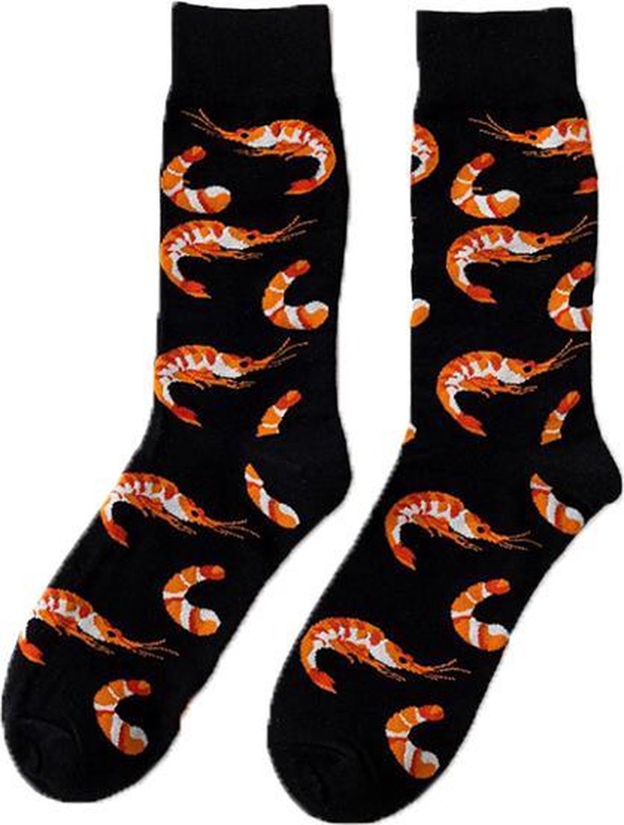 Garnaal sokken - Unisex - One size fits all - Garnaal cadeau - Cadeau voor mannen en vrouwen