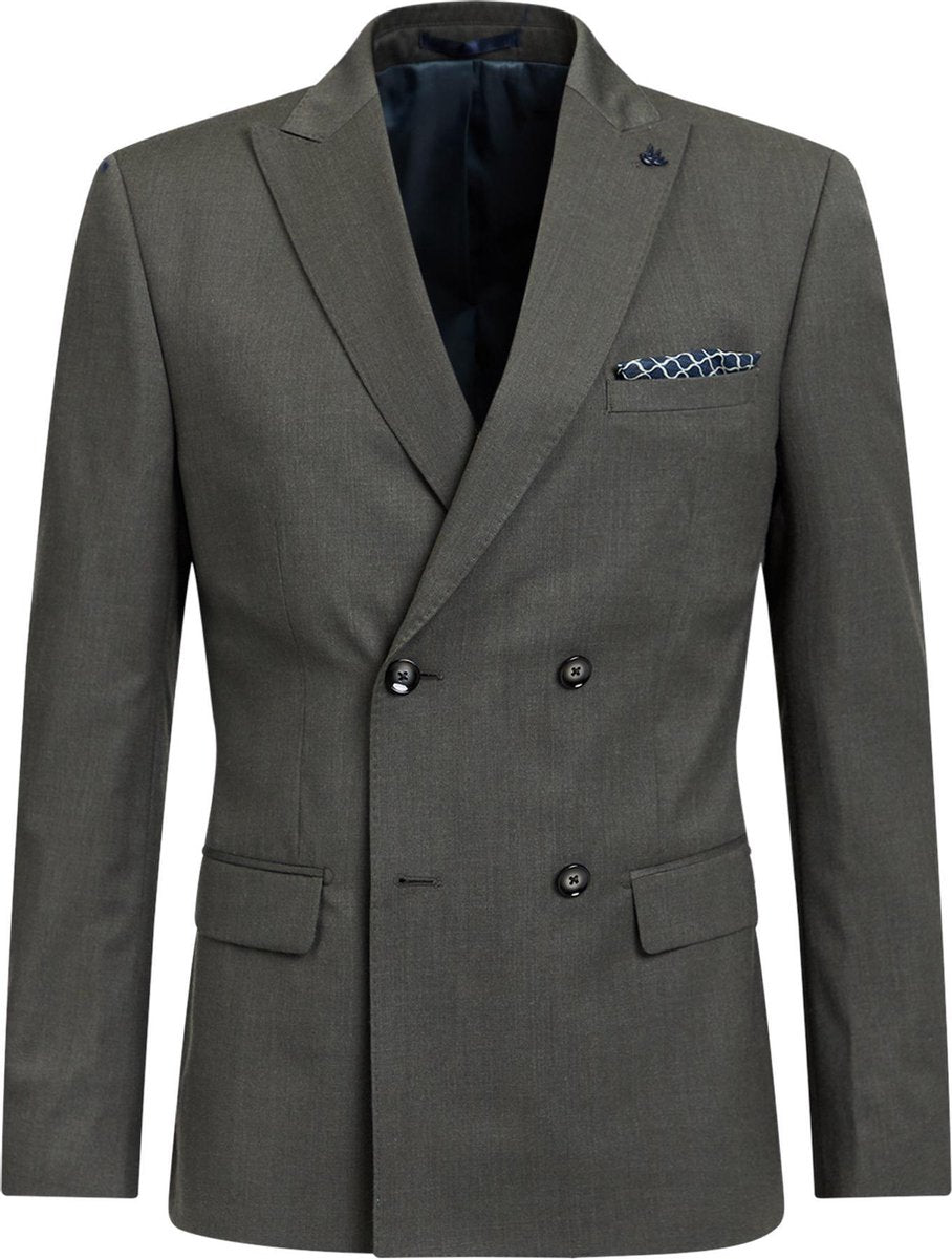 WE Fashion Heren slim fit wolblend blazer - Maat XXL (56)