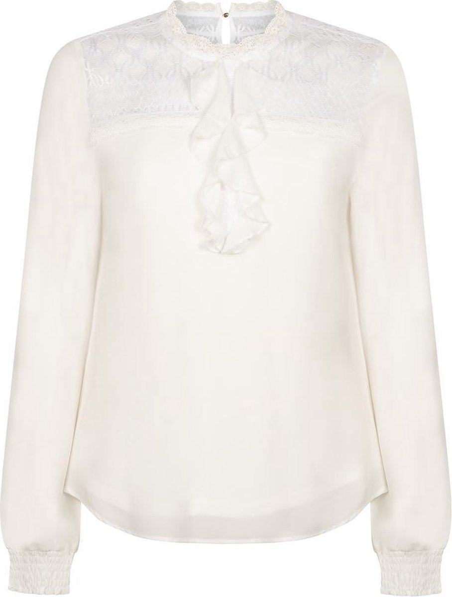 Top Tramontana L/S Lace Ruffle