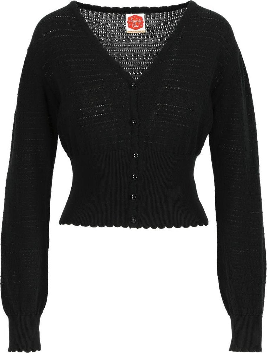Retro Cardigan Zwart