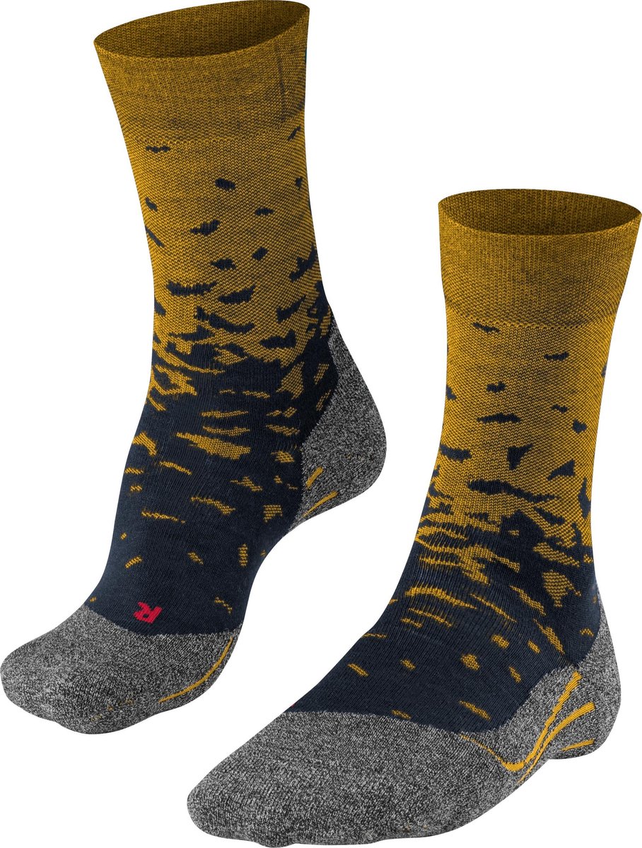 FALKE TK2 Gradient Mannen Wandelsokken - Mustard - Maat 44-45