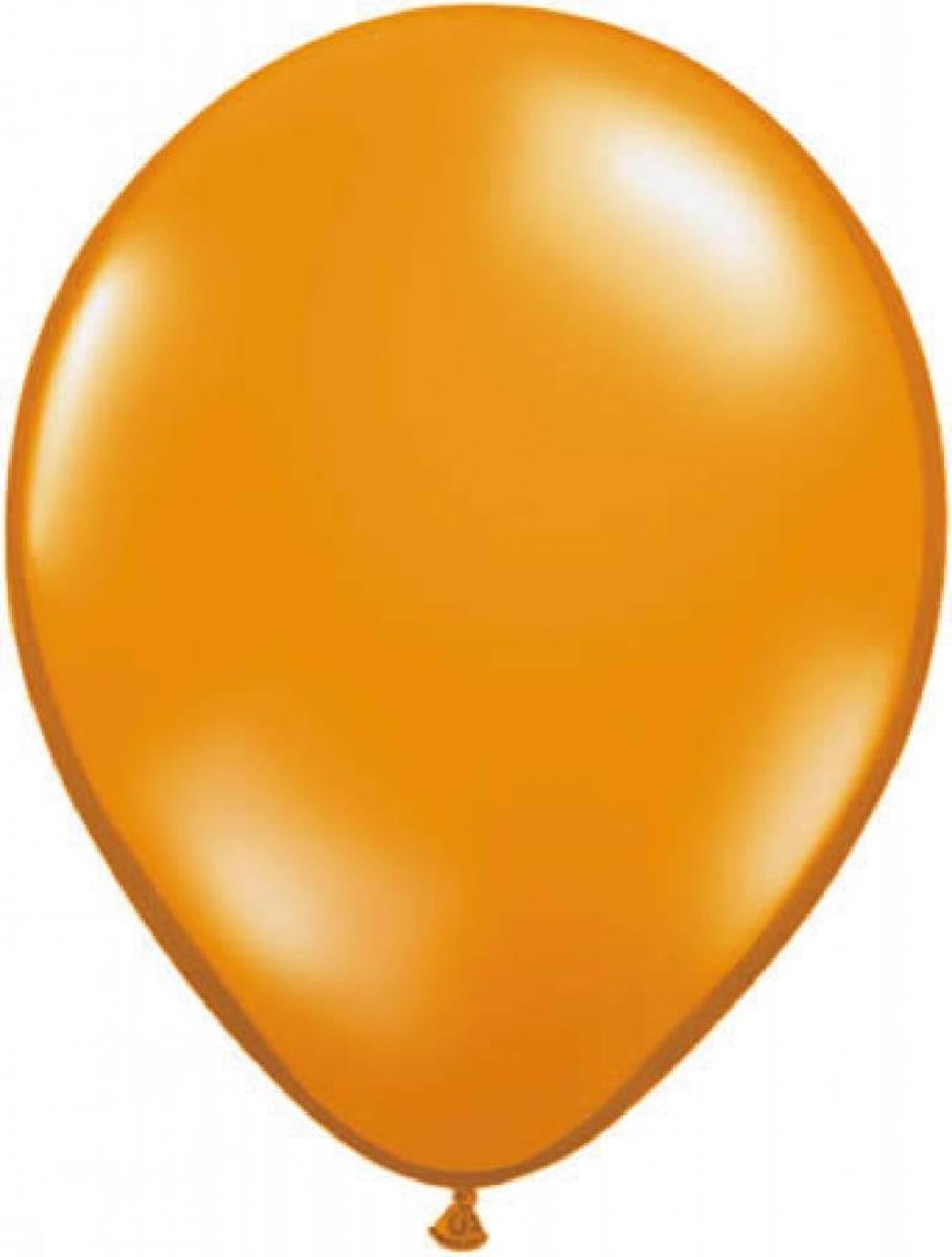 Zak met 100 ballons no. 14 metallic oranje