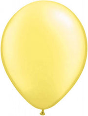 100 st Grote citroengeel metallic ballonnen.