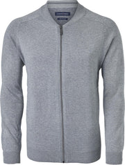 CASA MODA heren vest katoen - met rits - grijs -  Maat: 3XL