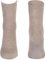 Badstof anti-slip sokken beige 27/30
