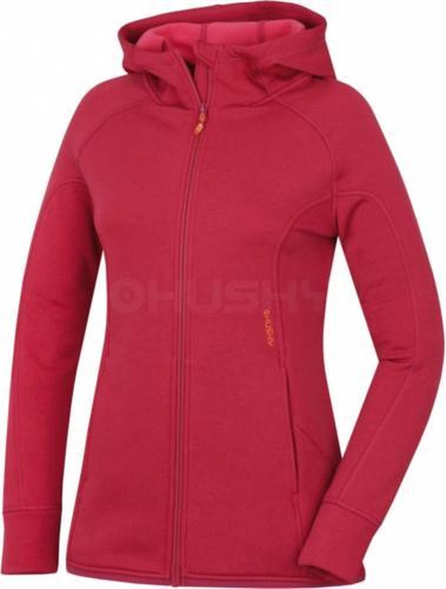 Husky sweatshirt Adera L met intrekbare capuchon en rits - Donker Roze - XL