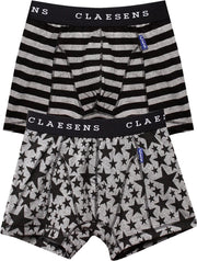 Claesen's Jongens 2-pack Boxershort - Star Stripes - Maat 152-158
