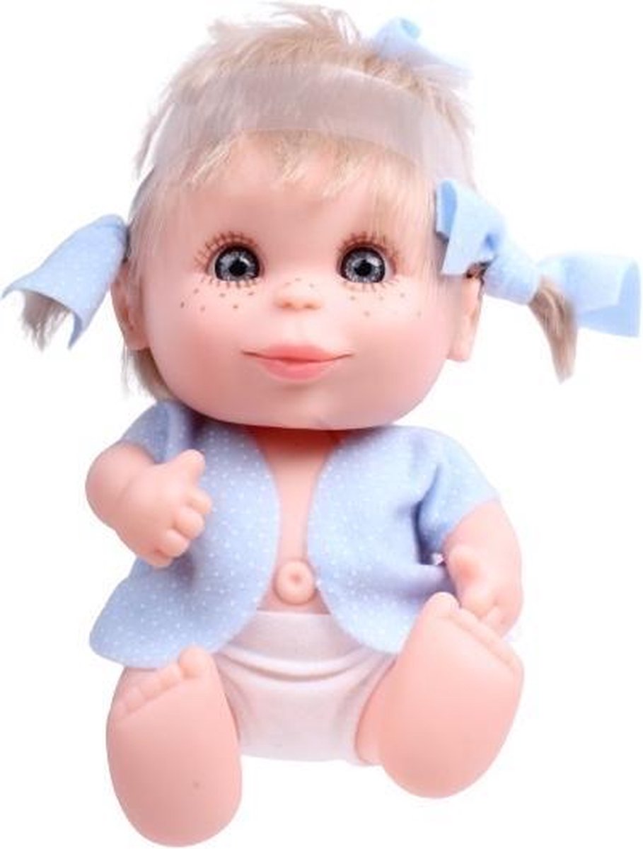 Berjuan Babypop Pecosetes Meisjes 20 Cm Vinyl/textiel Blauw/wit