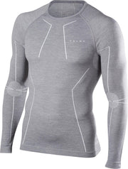 FALKE Wool Tech Longsleeved Shirt Heren 33411 - Grijs 3757 grey-heather Heren - XXL