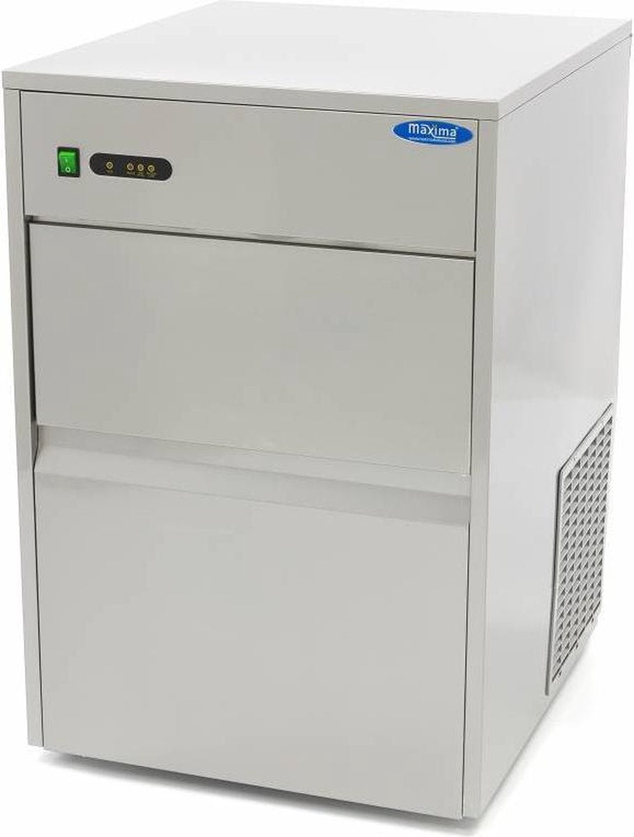 IJsblokjesmachine - 28 kg per 24 uur - 7 kg Opslag - RVS - Inbouw - Holle Blokjes - Professionele IJsblokjesmaker - Maxima