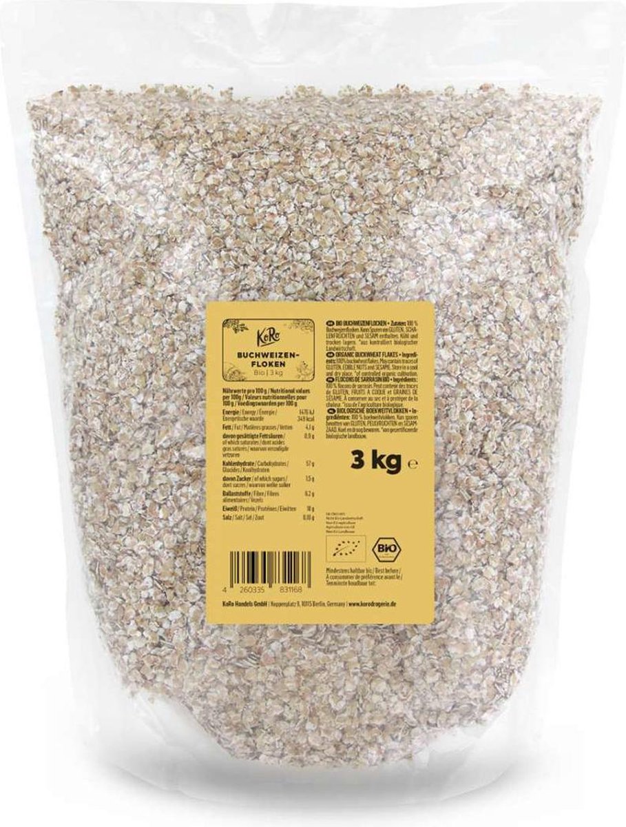 KoRo | Biologische boekweitvlokken | 3 kg