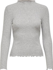 Onlemma L/s High Neck Top Noos Jrs 15180040 Light Grey Melange