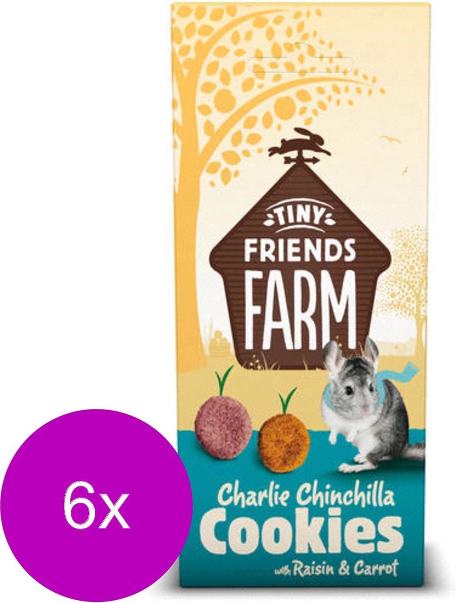 Supreme Charlie Raisin&Carrot Cruncher - Knaagdiersnack - 6 x Bosbessen Wortel 120 g