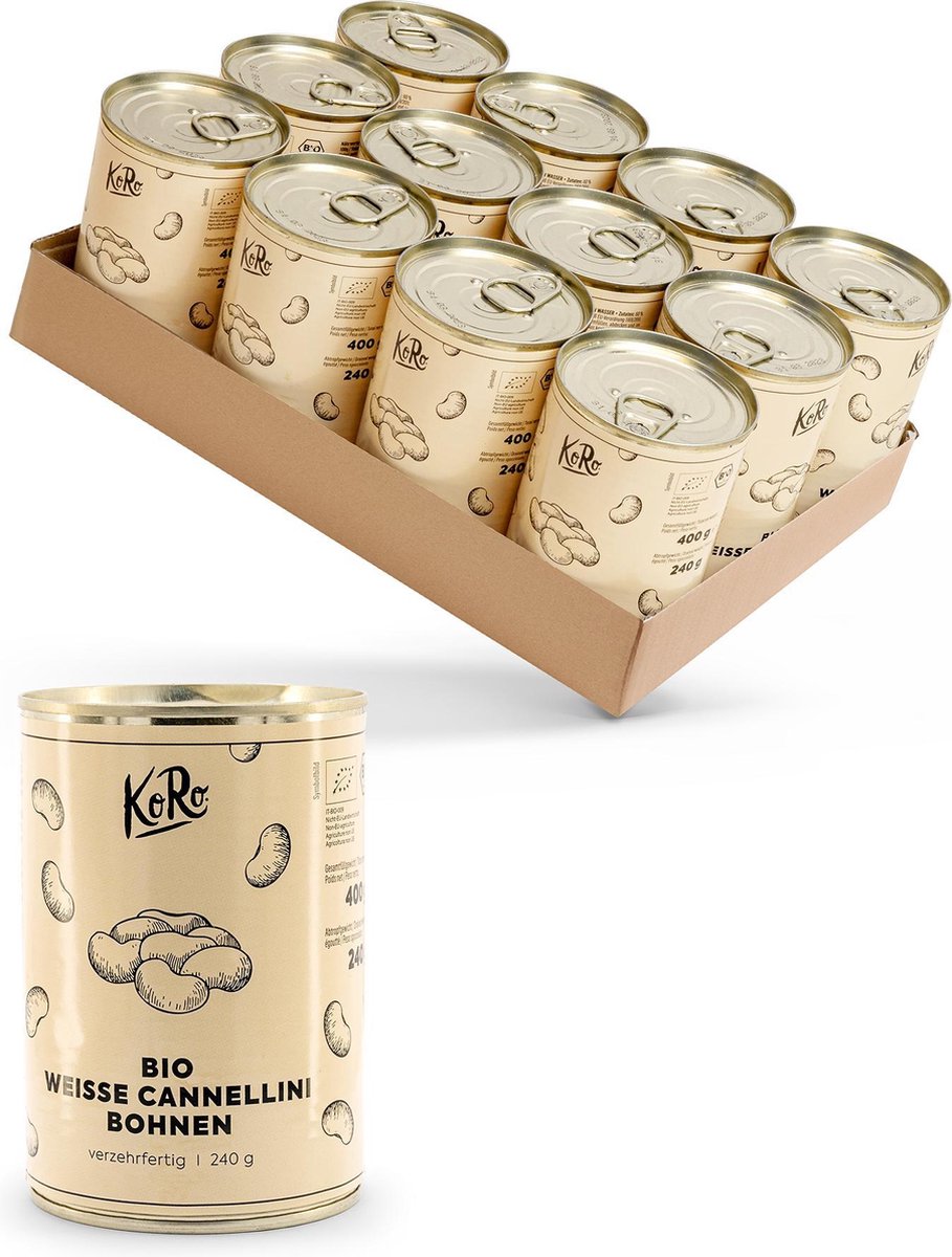 KoRo | Biologische witte cannellinibonen kant-en-klaar 12 x 240 g