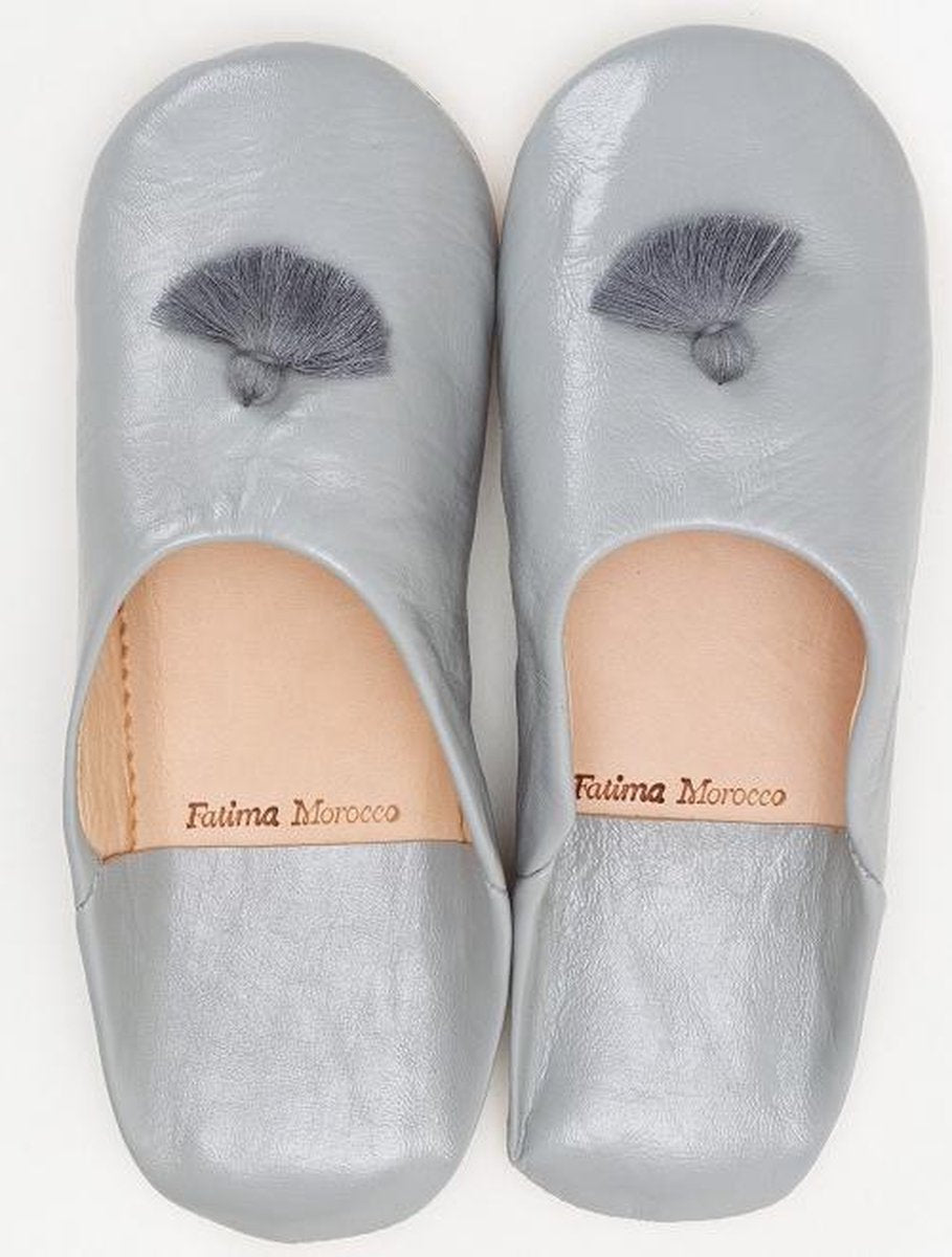 Fatimamorocco.nl  Tassel babouche Gray M (35-38)