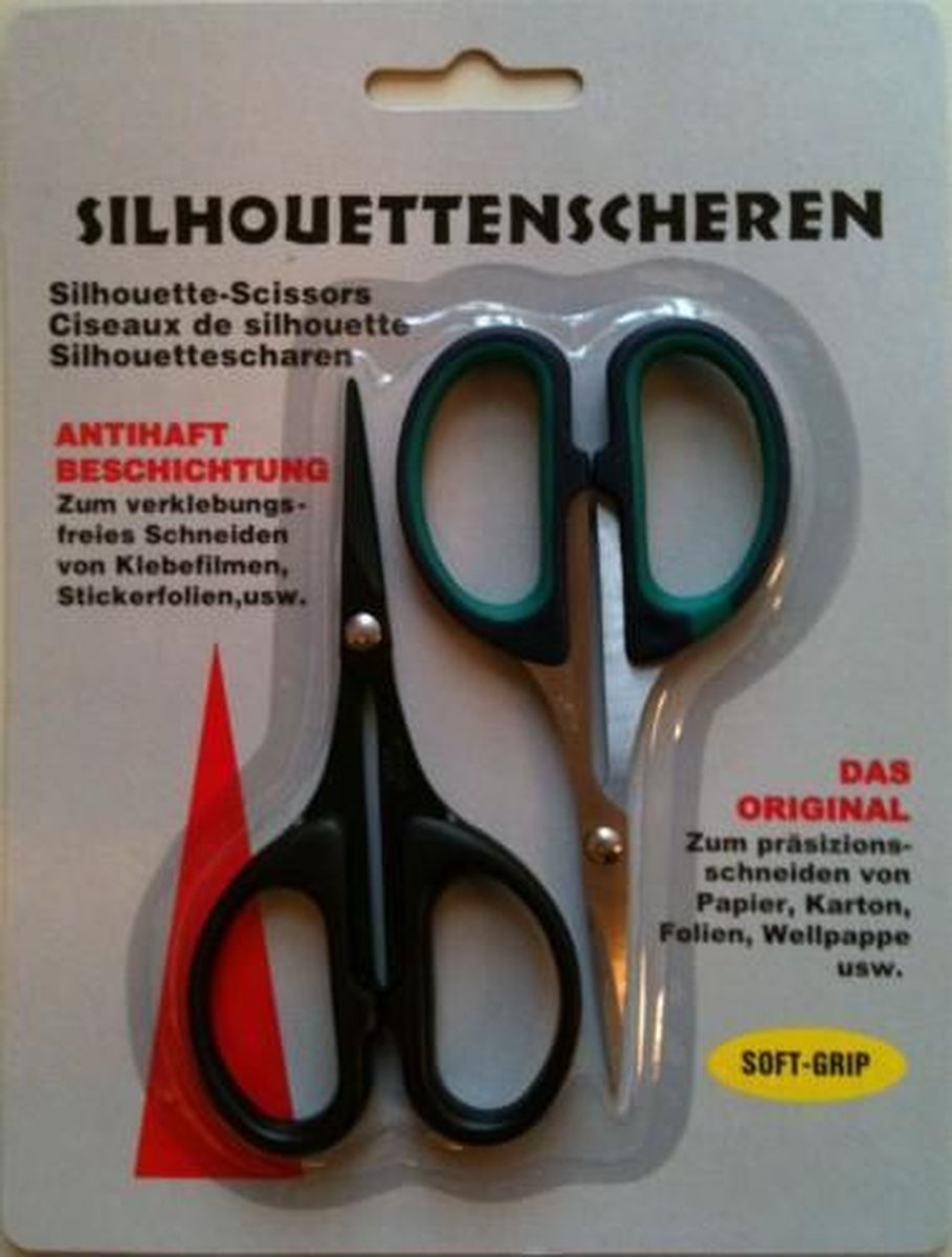 3D Sierknip Silhouette Scharen Set - 10cm - Spits - Teflon en Soft-grip