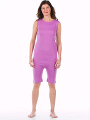 Body voor volwassenen - Rugritssluiting - Korte pijpen - Lila - XS