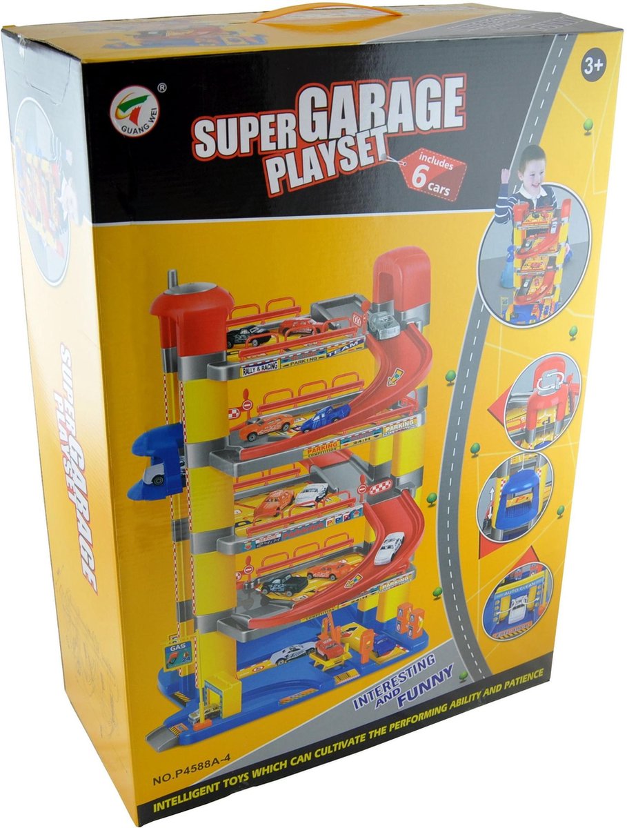 Super Garage Speelset - Inclusief 6 Autootjes