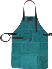 BBQ Schort - Leer - 81x56cm - Aqua/lichtblauw