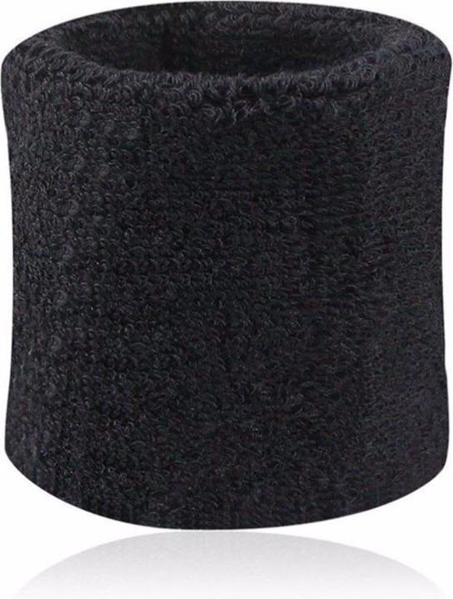 ProductGoods - 2x Zweetband Zwart | Zweetbandjes pols