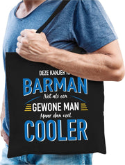 Deze kanjer is Barman cadeau tasje zwart voor heren - verjaardag / Vaderdag - cadeau tasje