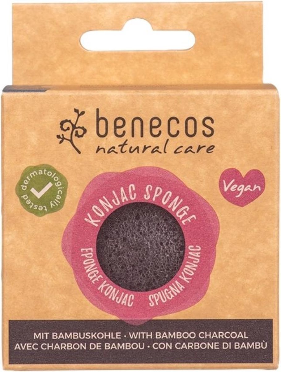 Benecos Natural Konjac Sponge - black bamboo