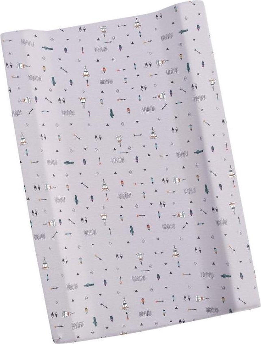 Interbaby Aankleedkussenhoes Tipi Oso 80 X 52 Cm Katoen Grijs