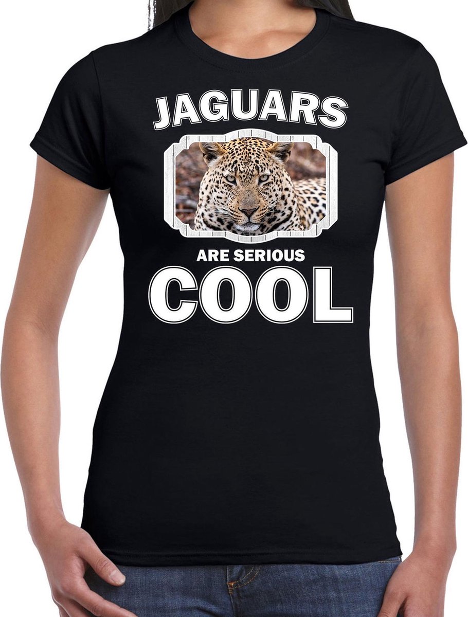 Dieren jaguars t-shirt zwart dames - jaguars are serious cool shirt - cadeau t-shirt jaguar/ jaguars liefhebber M