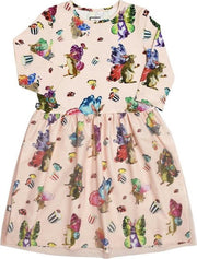 HEBE -  jurk - driekwart mouwen - tule rok - Butterfly Rabbit - Maat 86/92