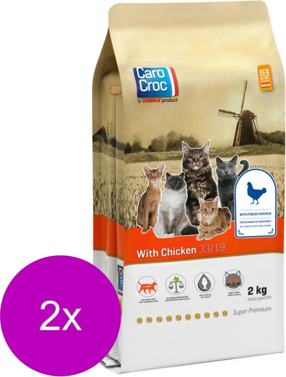 Carocroc With Chicken - Kattenvoer - 2 x 2 kg