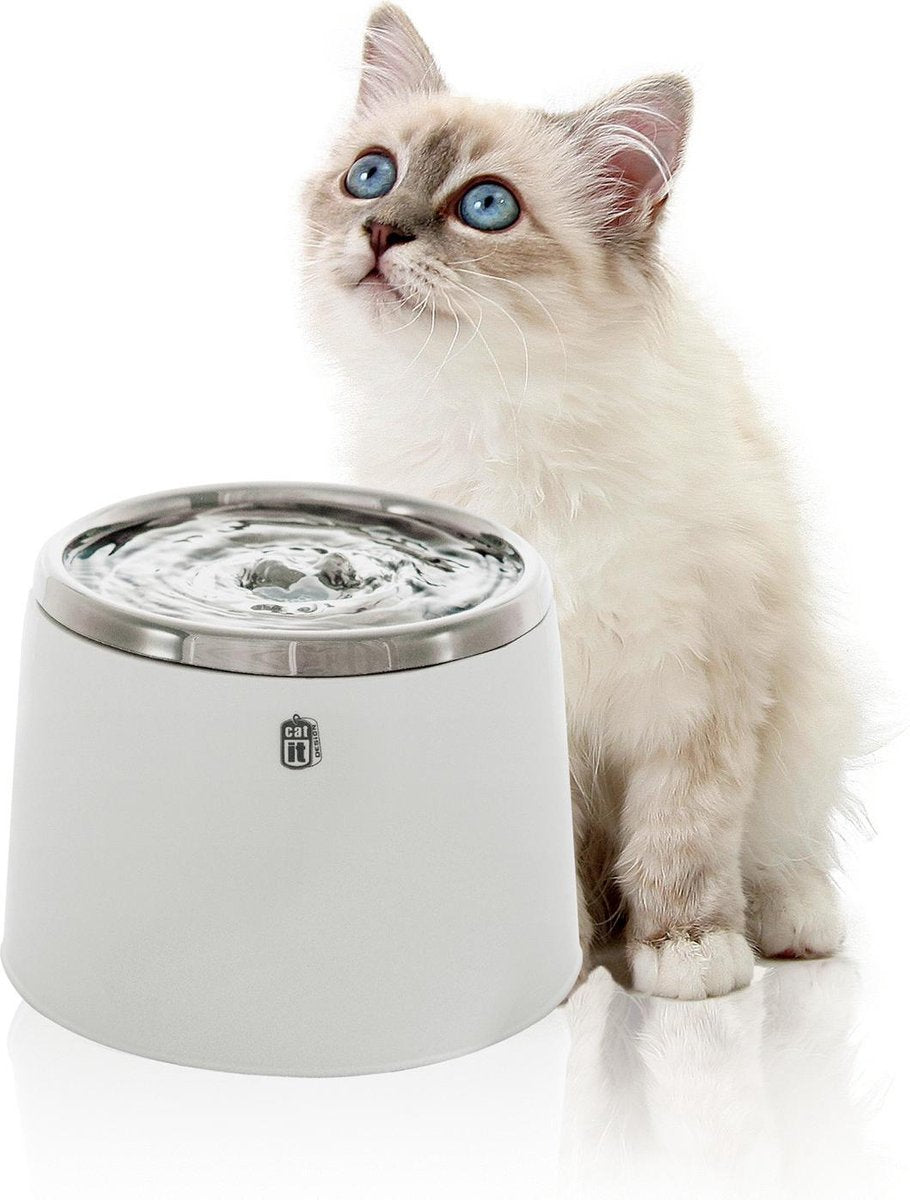 Catit Drinkfontein - Kattendrinkbak - 2 l Wit Edelstaal
