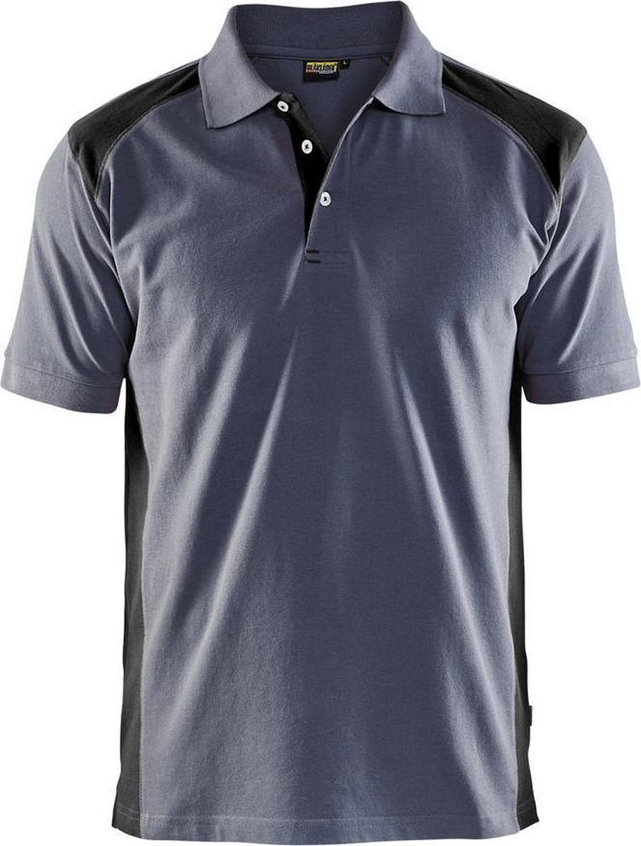 Blåkläder 3324-1050 Piqué Polo Grijs/Zwart maat XXS
