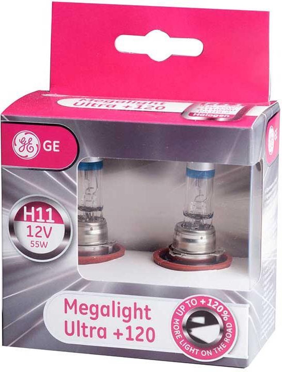 GE Halogeen Megalight Ultra +120 - H11 set