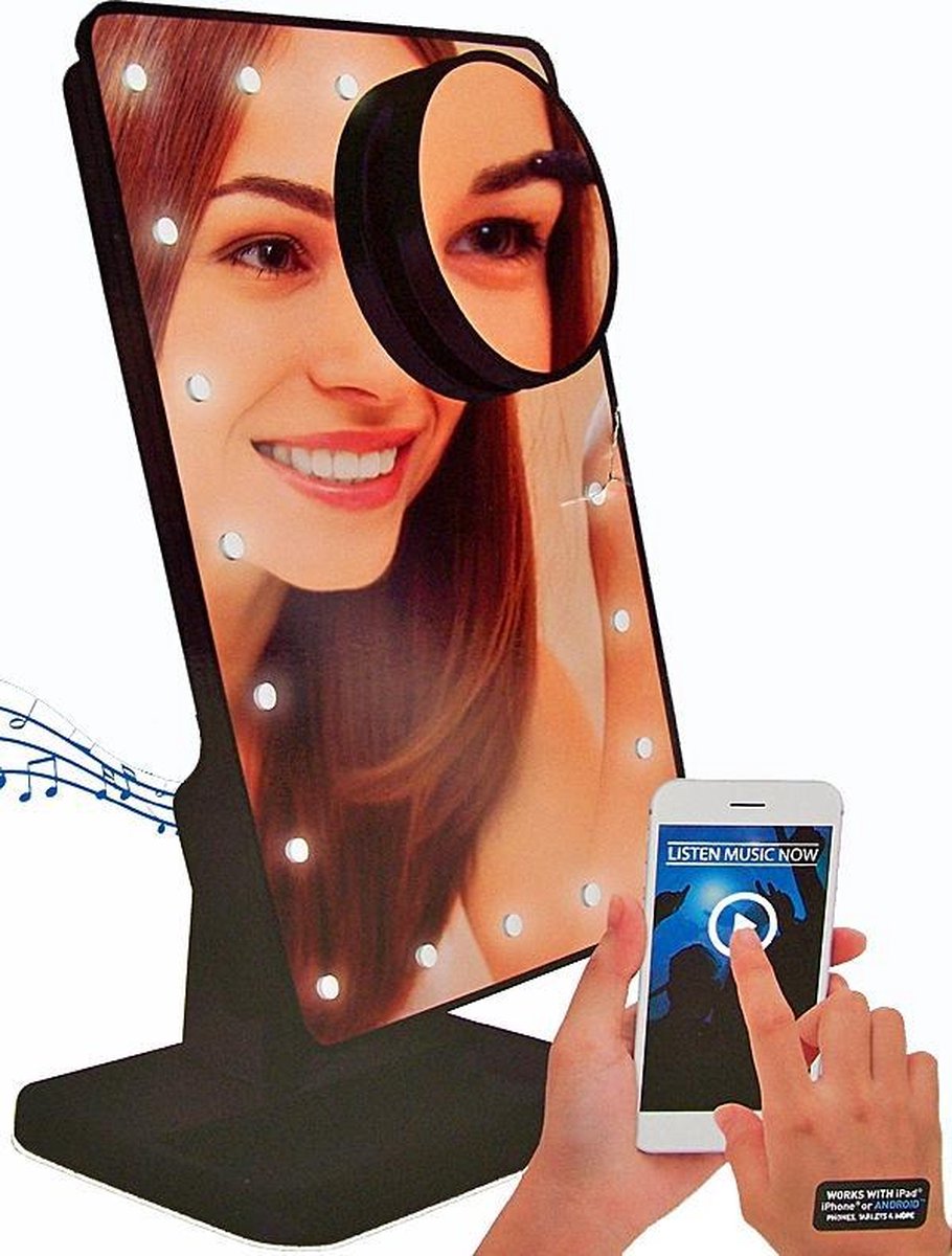 Soundlogic Make-Up Spiegel met bluetooth speaker