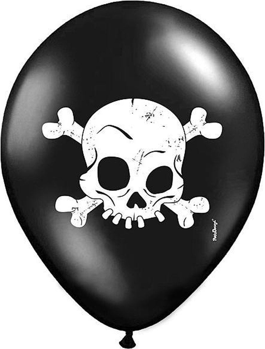 Halloween Ballonnen Schedel 30cm 6st