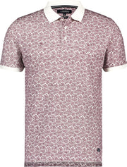 Haze&Finn Polo Korte Mouw Print Wit (MC13-0302 - StonePaisley)