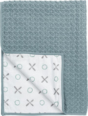 Meyco XO ledikantdeken - 120x150 cm - Stone green/Grijs