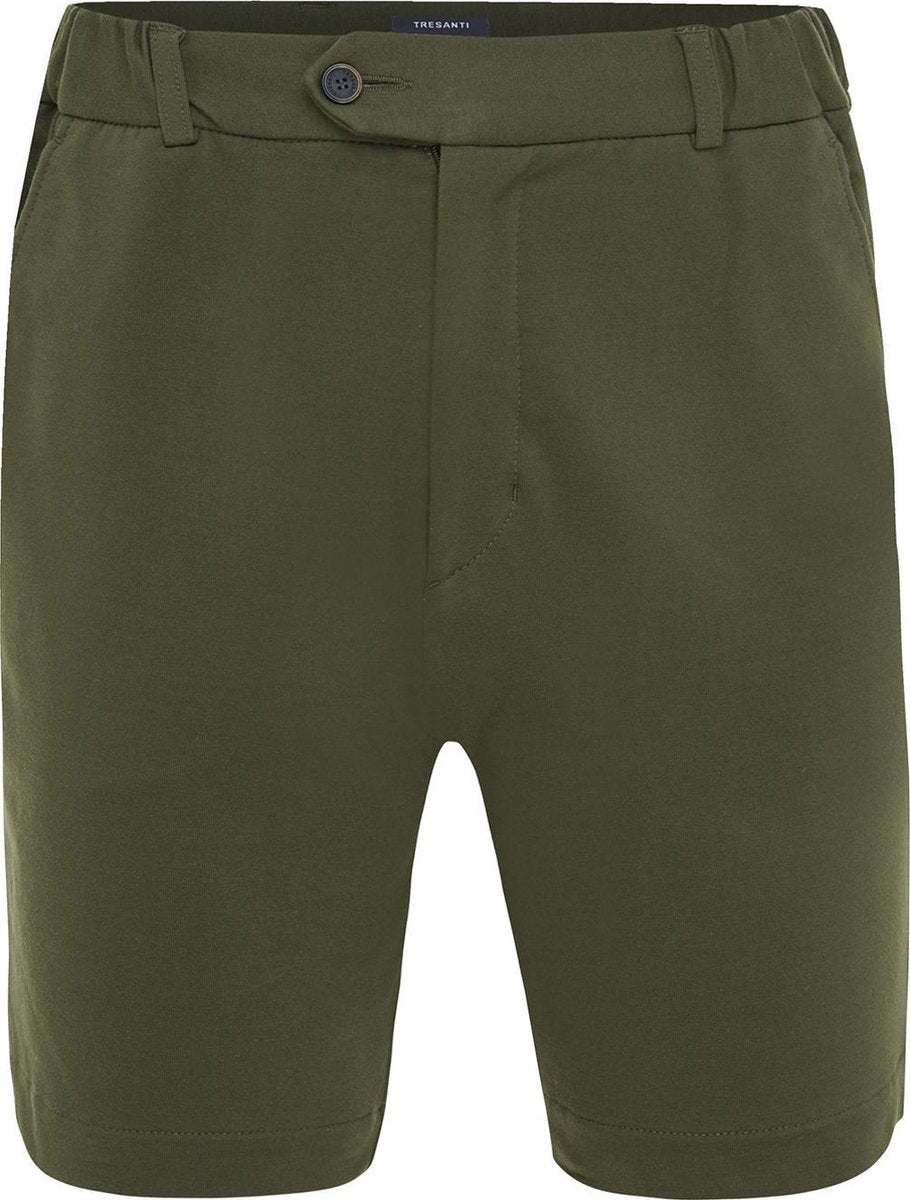 Trey | Korte broek stretch legergroen